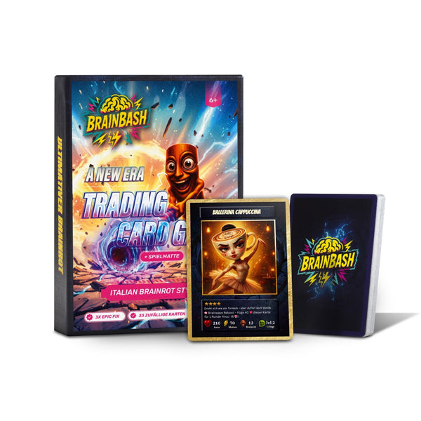 BrainBash Starterset – 33 zufällige Karten inkl. doppelseitigem Spielplan & Spielanleitung